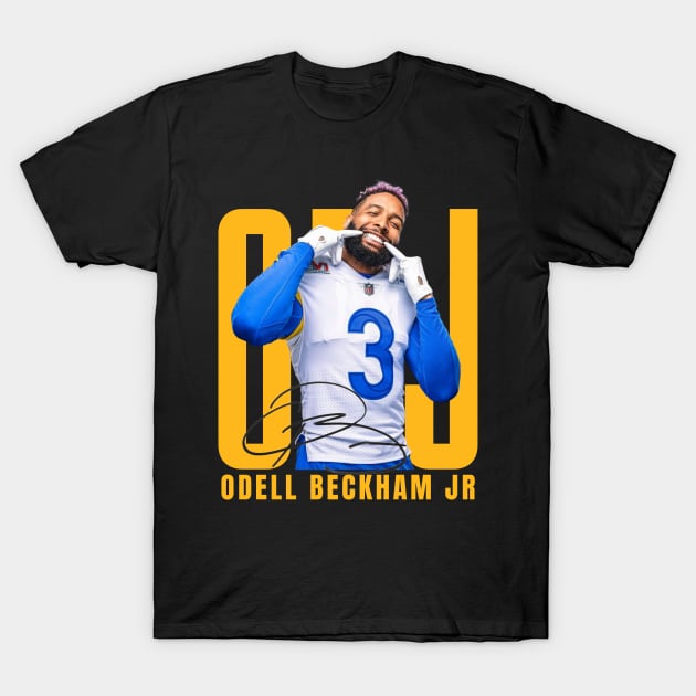 Odell Beckham Jr Aesthetic Tribute 〶 T-Shirt by Terahertz'Cloth